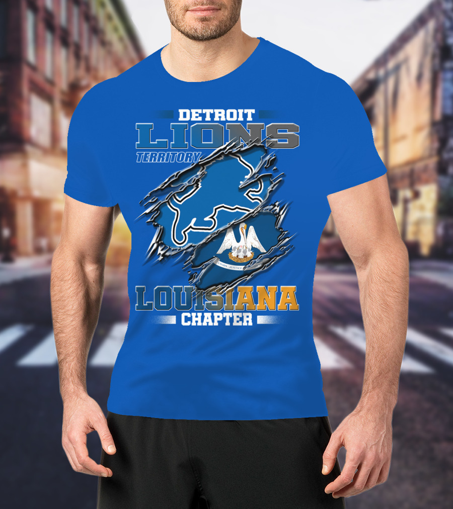 Detroit Lions Territory Louisiana Chapter T-Shirt