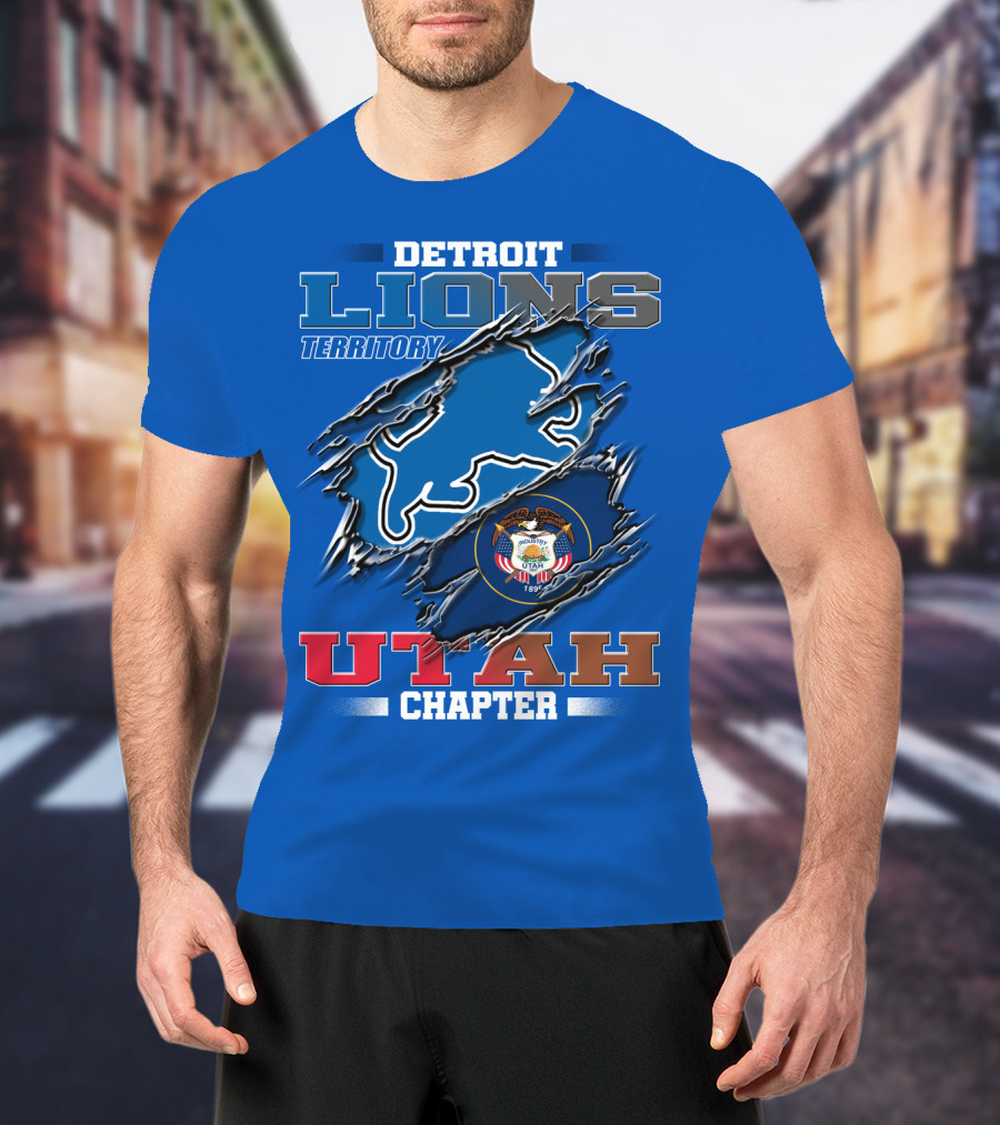 Detriot Lions Territory Utah Chapter T-Shirt