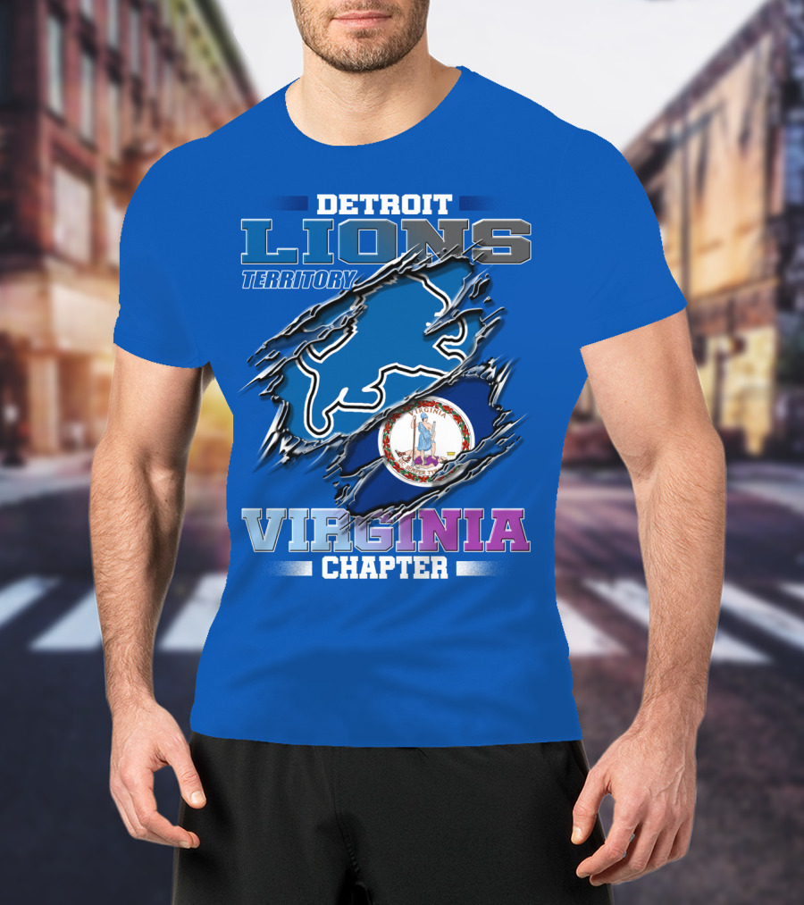 Detroit Lions Territory Virginia Chapter T-Shirt