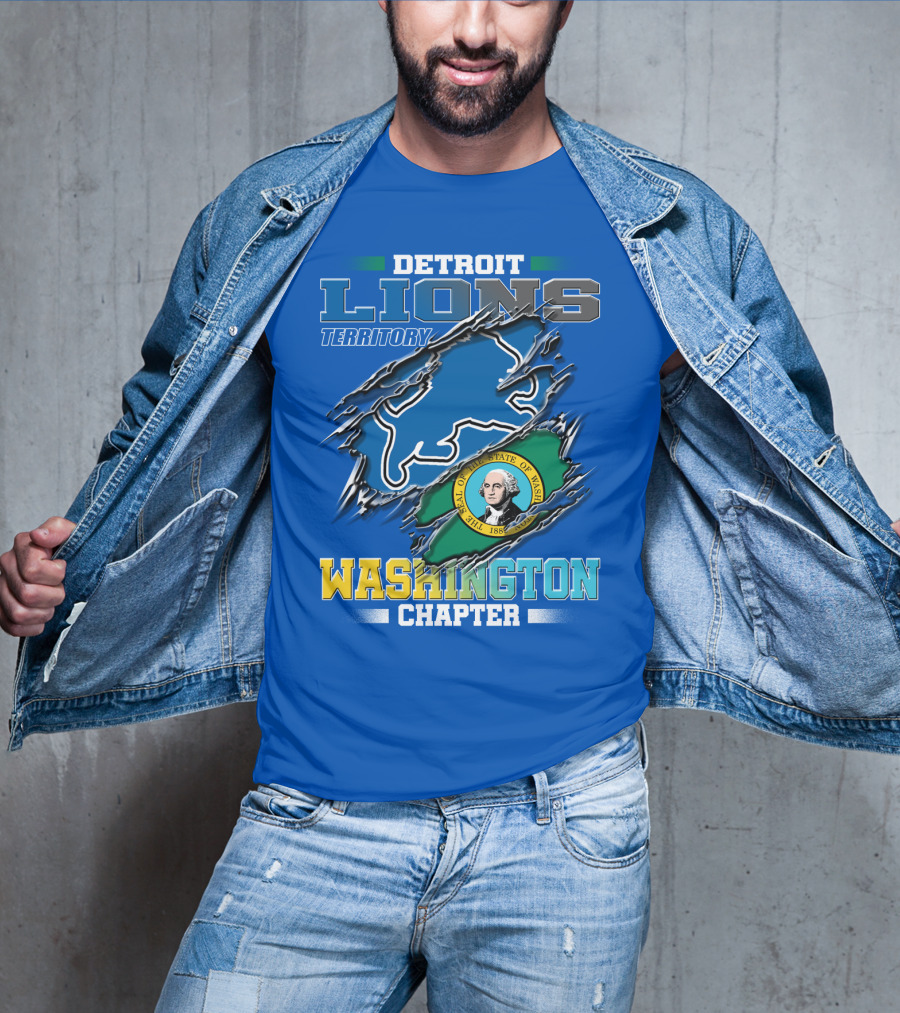 Detroit Lions Territory Washington Chapter Seal Of The State Of Washington T-Shirt