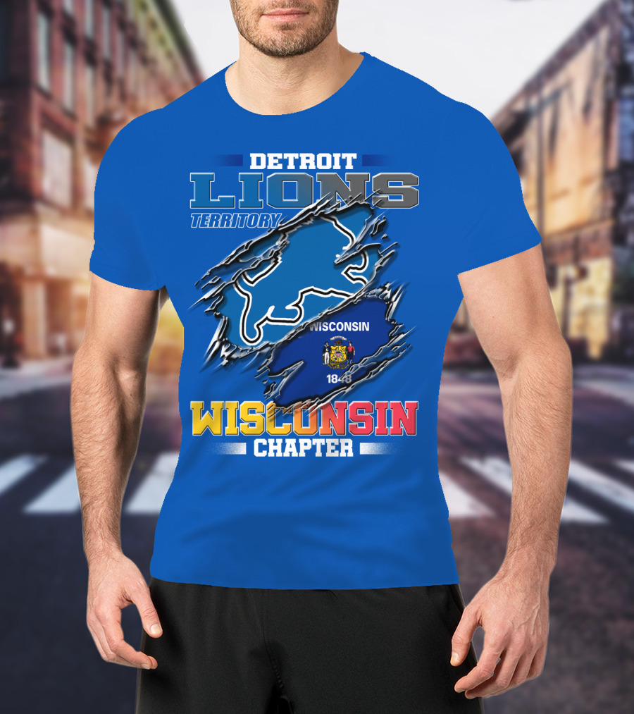 DETROIT LIONS TERRITORY WISCONSIN CHAPTER 1848 T-Shirt