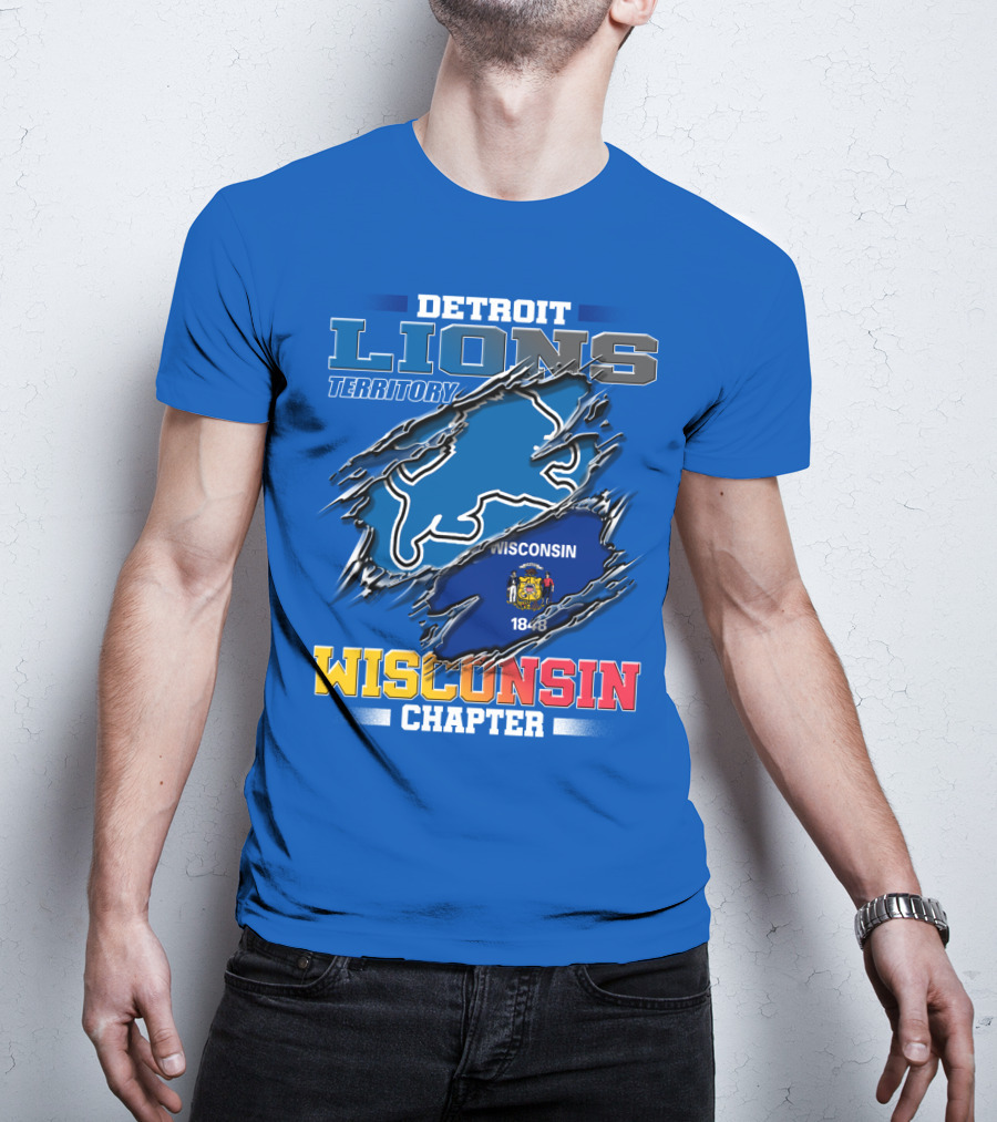 DETROIT LIONS TERRITORY WISCONSIN CHAPTER 1848 T-Shirt