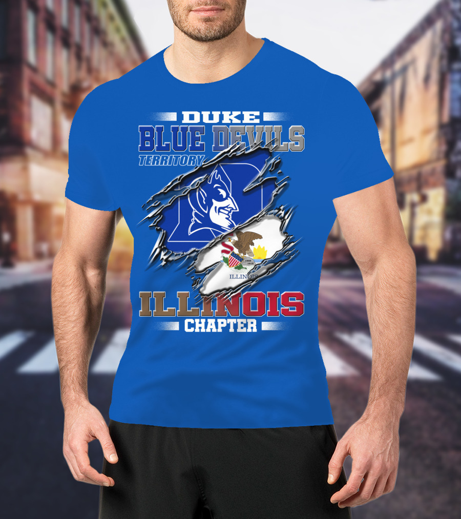 Duke Blue Devils Territory Illinois Chapter T-Shirt