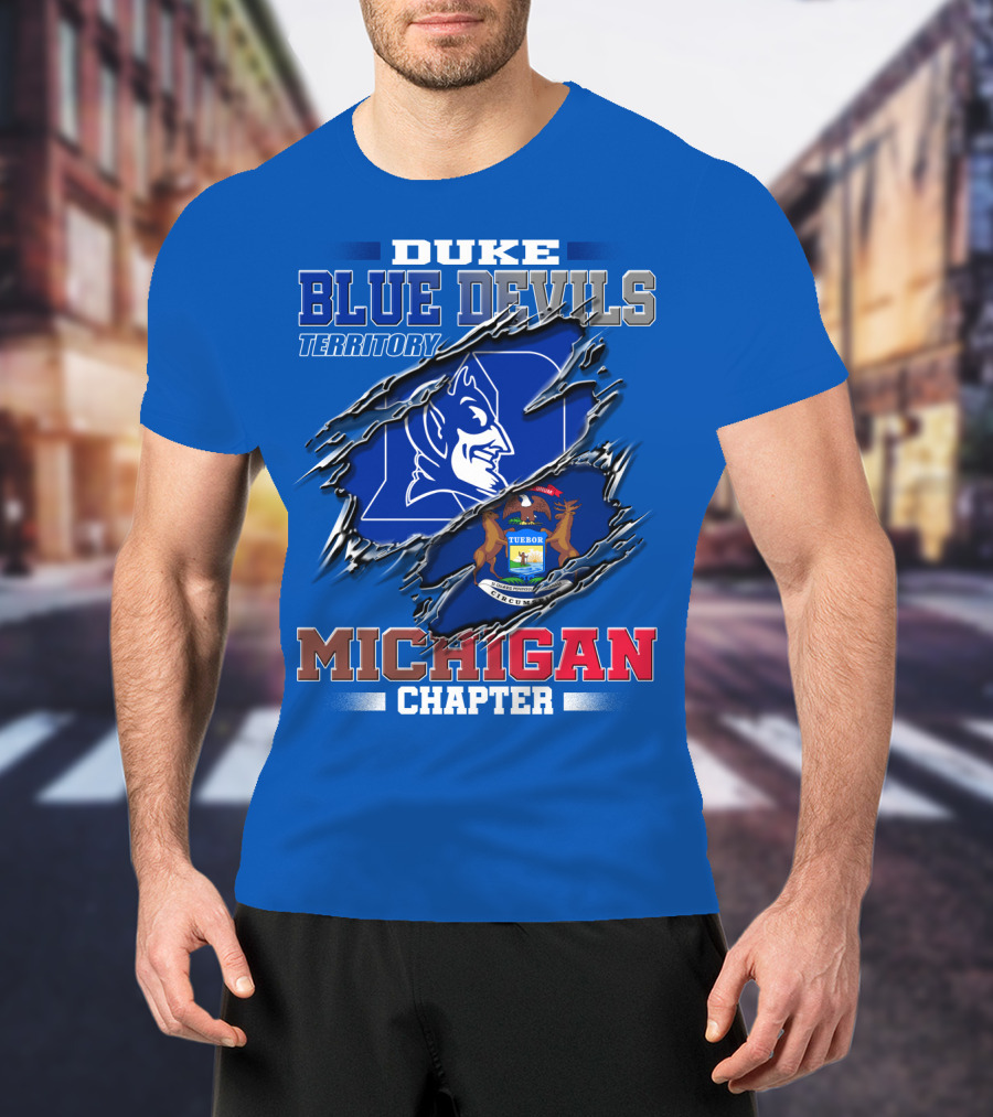 Duke Blue Devils Territory Michigan Chapter T-Shirt