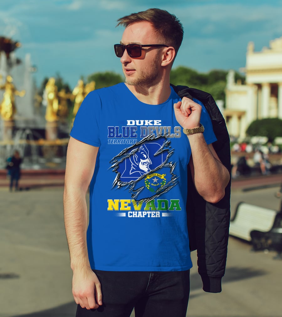 Duke Blue Devils Territory Nevada Chapter Battle Born Nevada T-Shirt