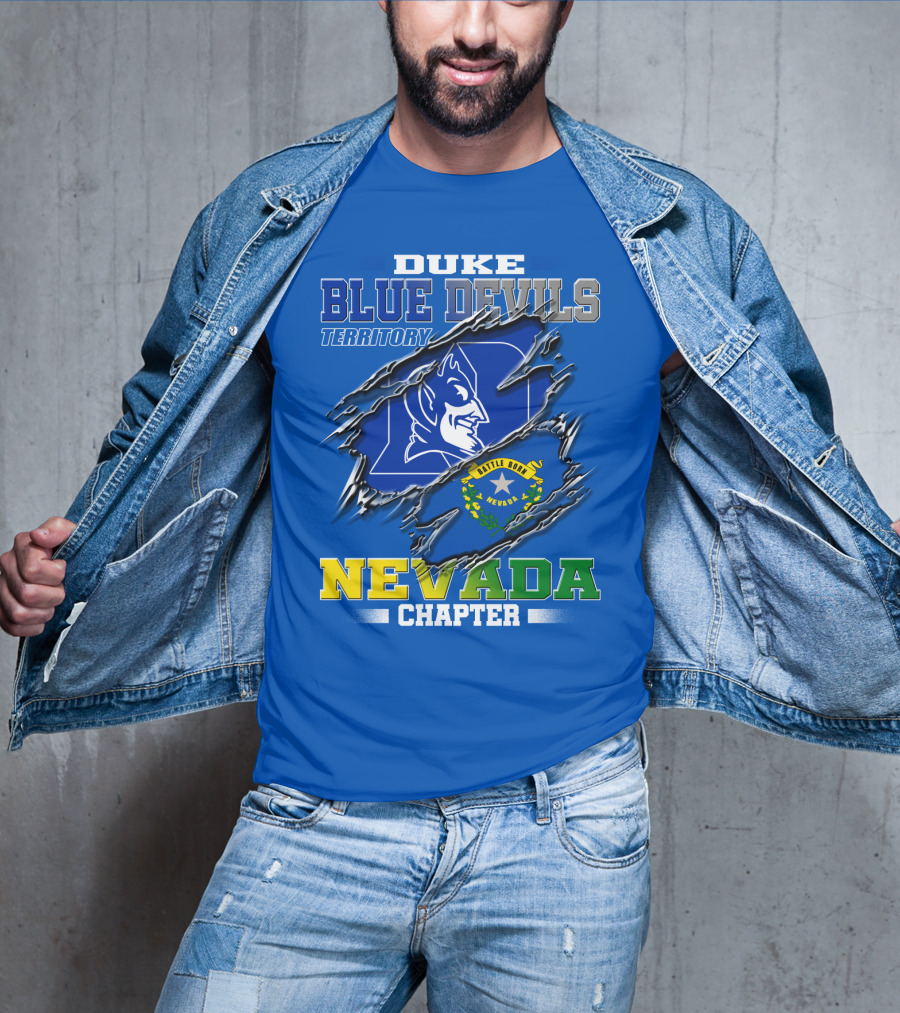 Duke Blue Devils Territory Nevada Chapter Battle Born Nevada T-Shirt