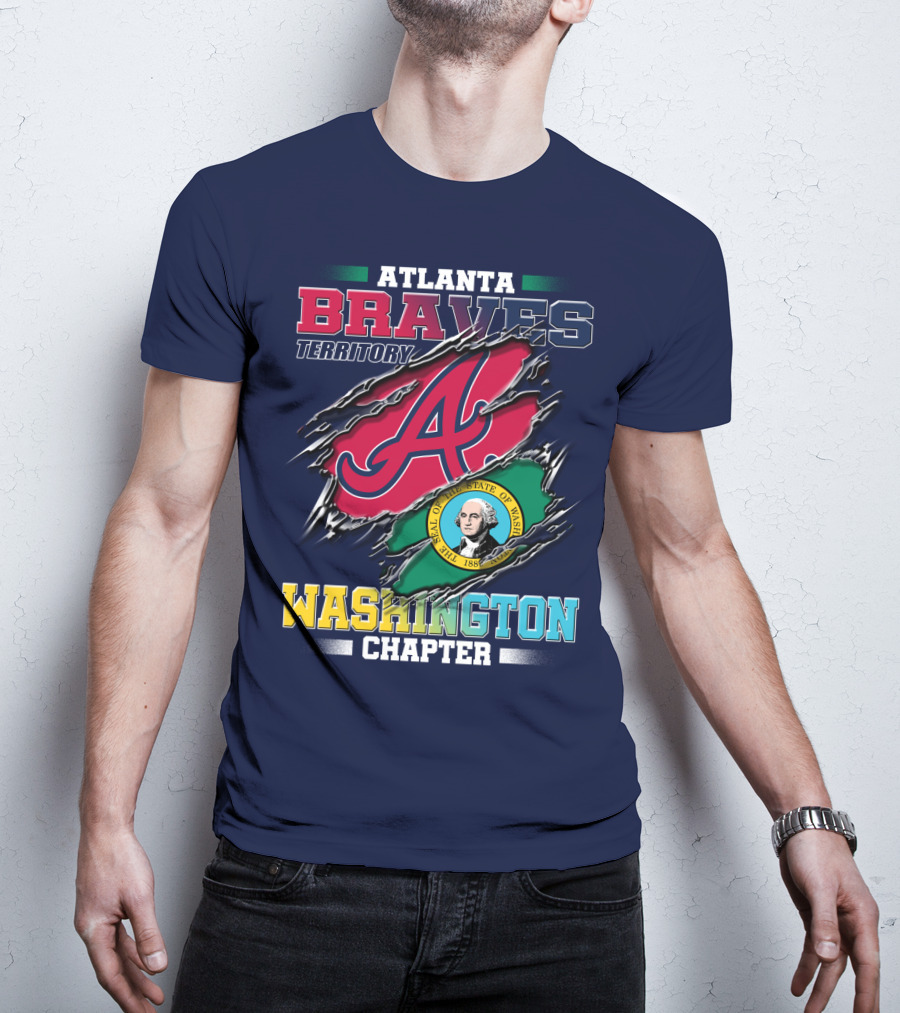 Atlanta Braves Territory Washington Chapter Seal Of The State Of Washington 1889 T-Shirt