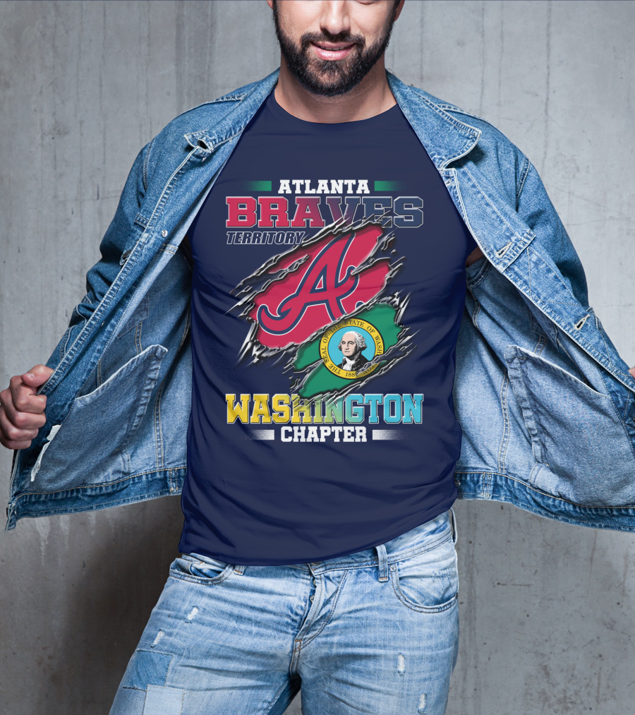Atlanta Braves Territory Washington Chapter Seal Of The State Of Washington 1889 T-Shirt