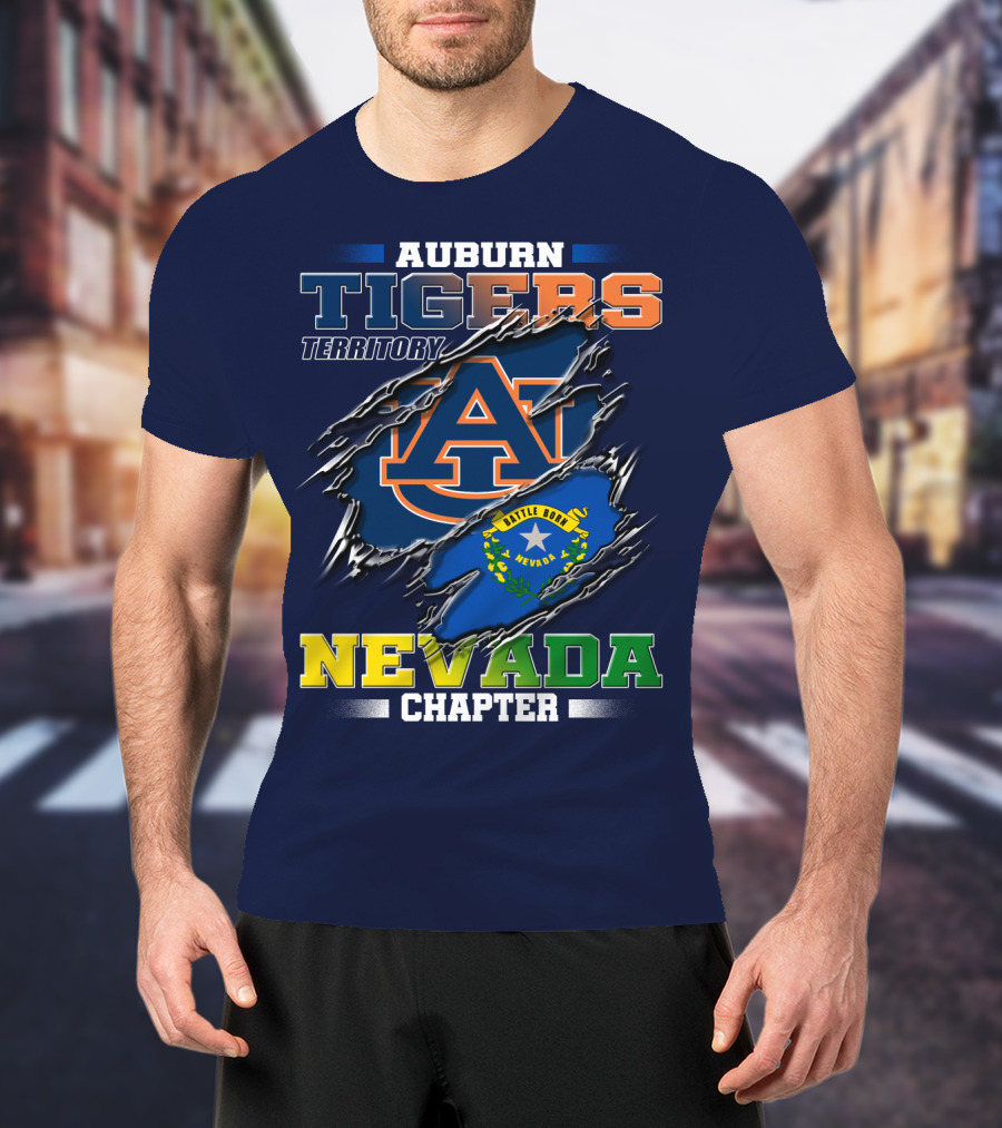 Auburn Tigers Territory Nevada Chapter Battle Born T-Shirt
