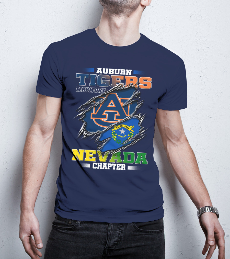 Auburn Tigers Territory Nevada Chapter Battle Born T-Shirt