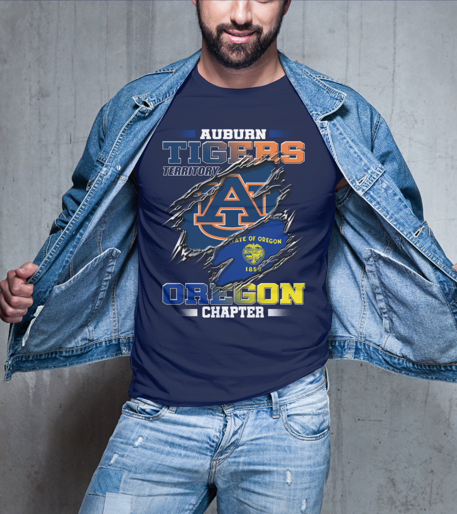 Auburn Tigers Territory Oregon Chapter State Of Oregon Seal T-Shirt