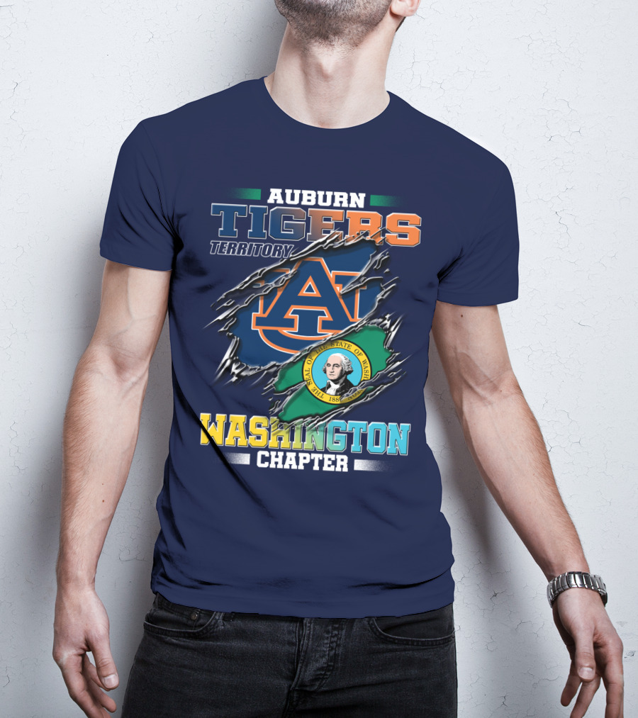 Auburn Tigers Territory Washington Chapter Seal Of Washington T-Shirt