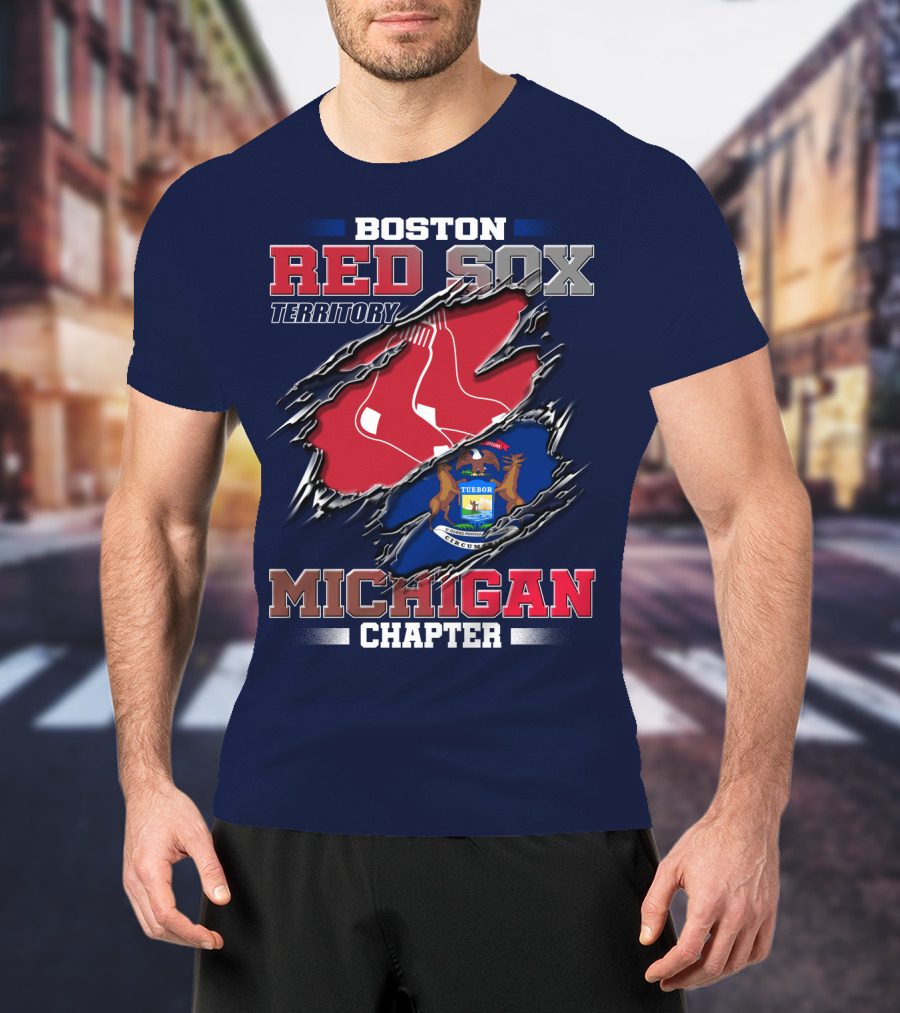 Boston Red Sox Territory Michigan Chapter T-Shirt