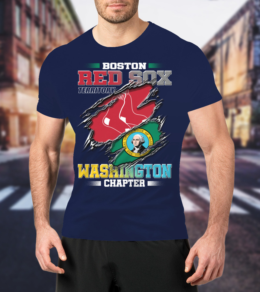 Boston Red Sox Territory Washington Chapter Seal Of The State Of Washington T-Shirt