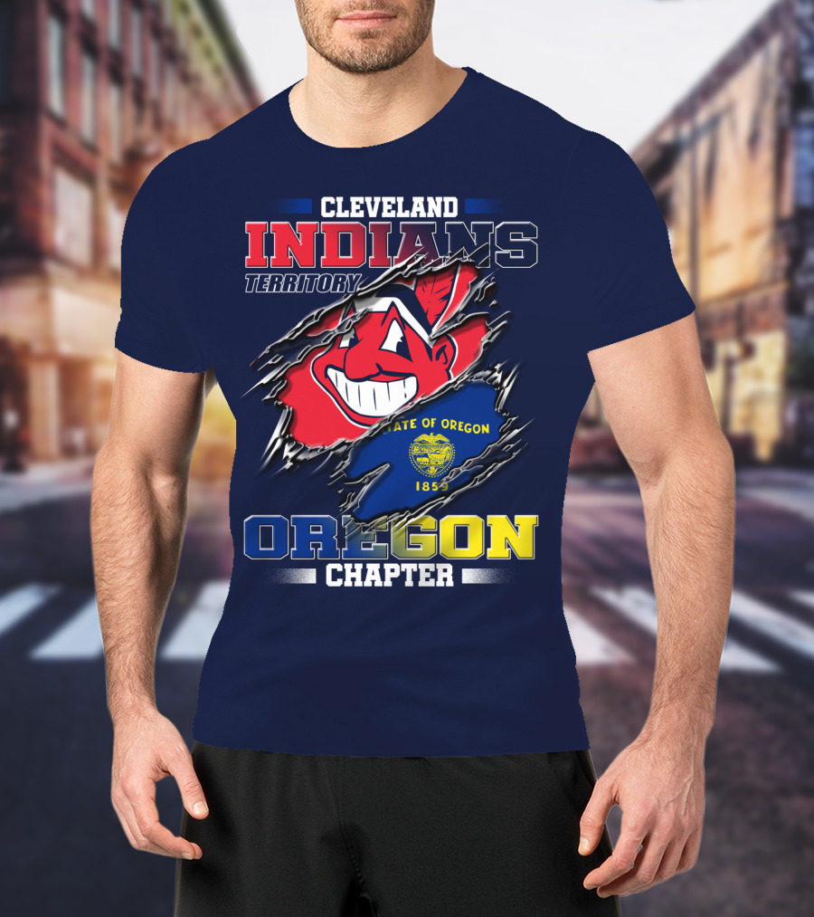 Cleveland Indians Territory Oregon Chapter State Of Oregon 1859 T-Shirt