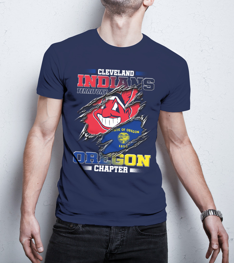 Cleveland Indians Territory Oregon Chapter State Of Oregon 1859 T-Shirt