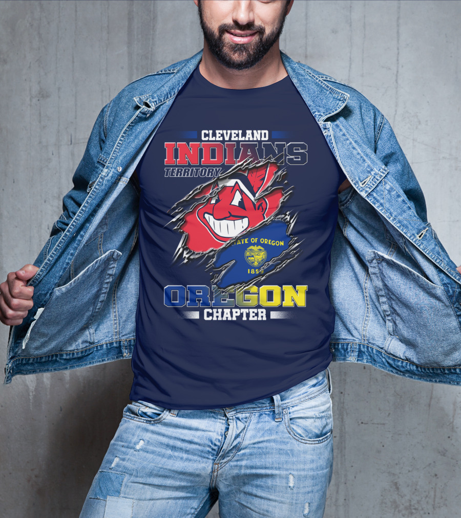 Cleveland Indians Territory Oregon Chapter State Of Oregon 1859 T-Shirt