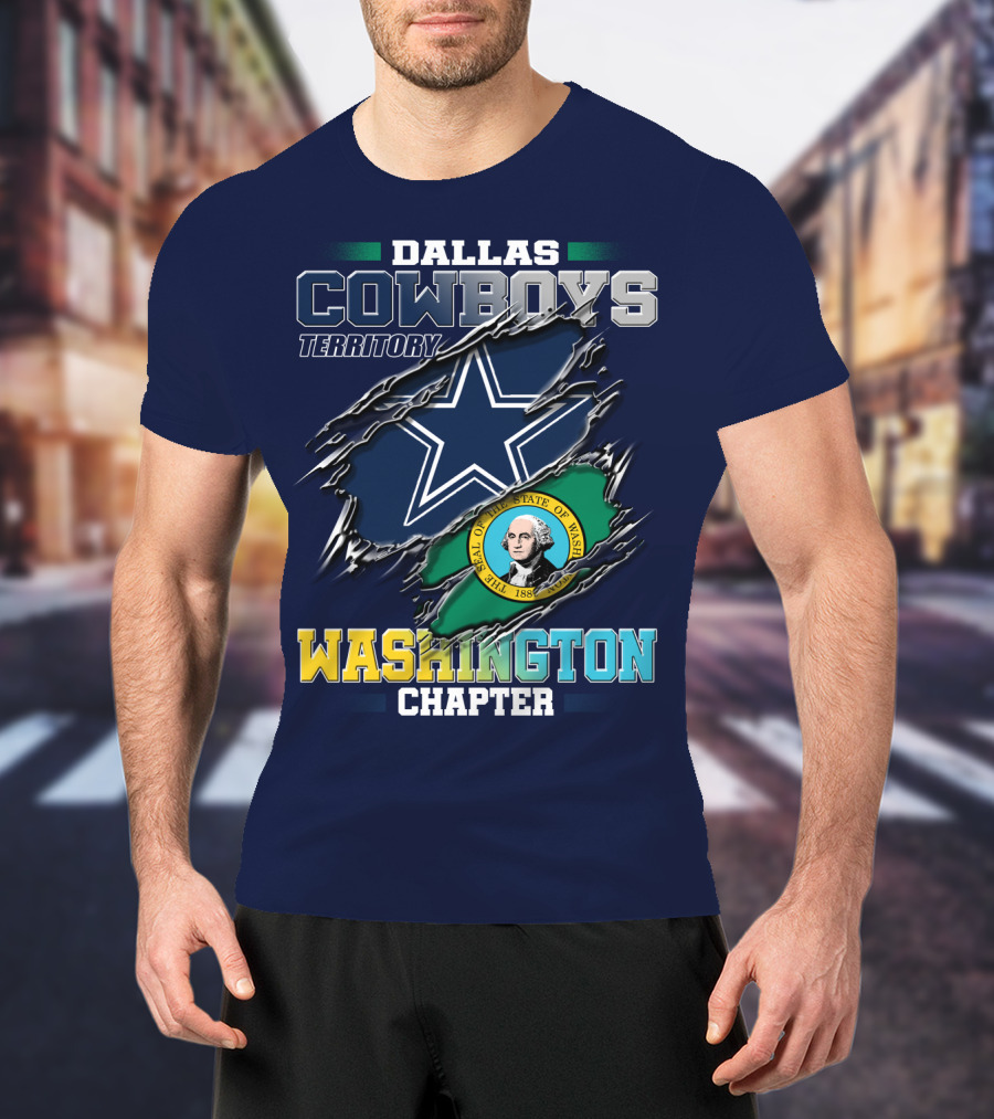 Dallas Cowboys Territory Washington Chapter Seal Of The State Of Washington T-Shirt