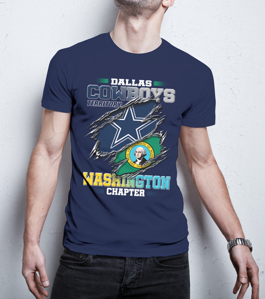 Dallas Cowboys Territory Washington Chapter Seal Of The State Of Washington T-Shirt