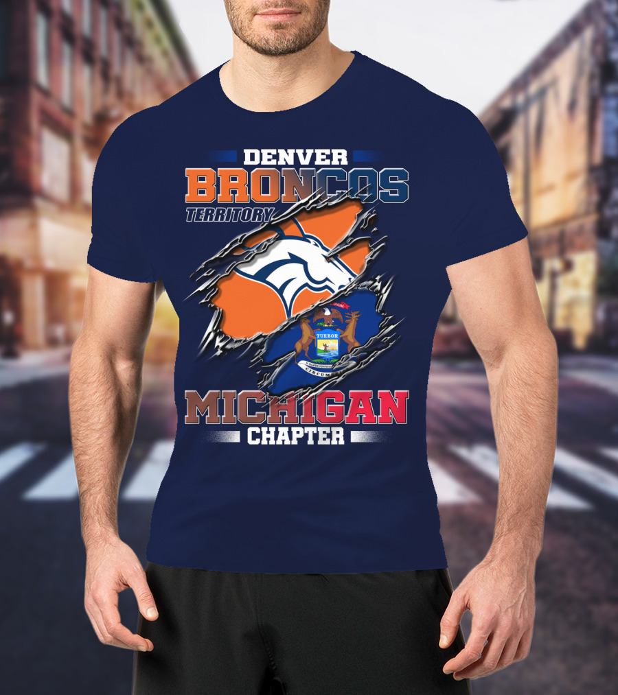 Denver Broncos Territory Michigan Chapter T-Shirt