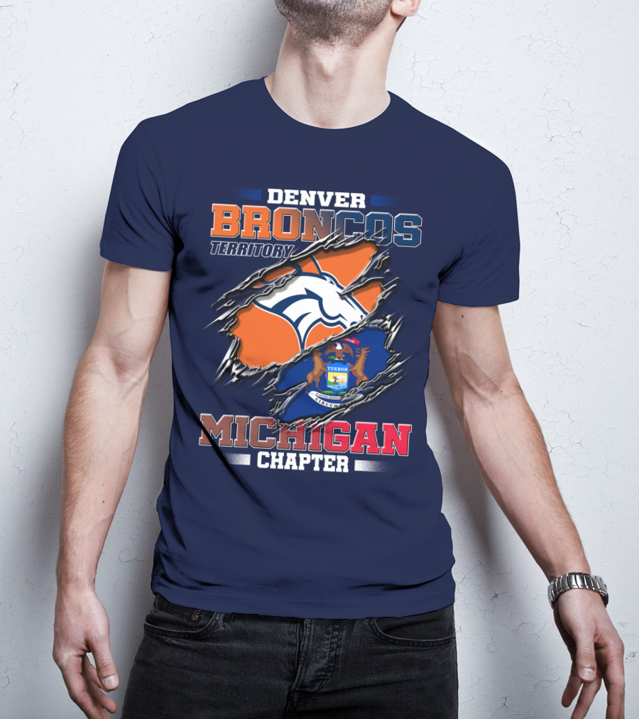 Denver Broncos Territory Michigan Chapter T-Shirt