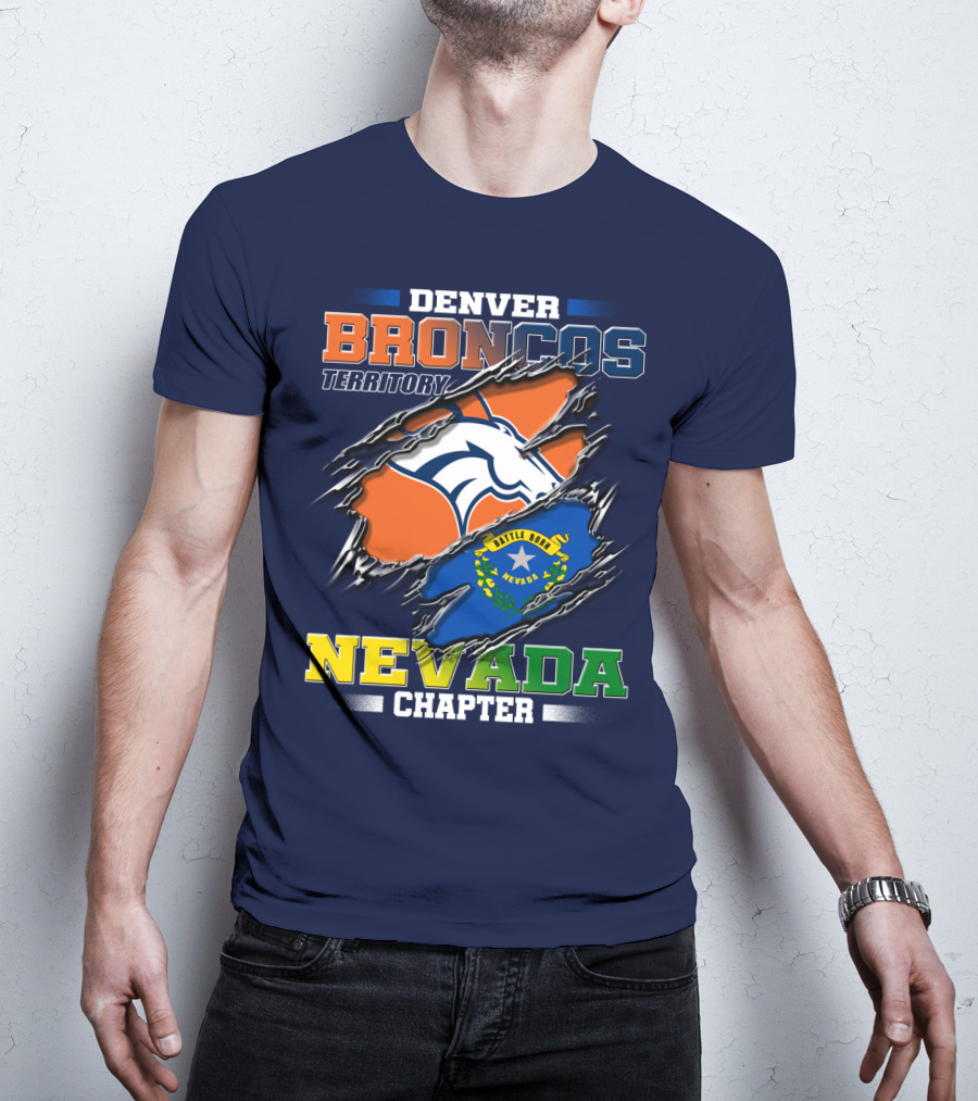 Denver Broncos Territory Nevada Chapter Battle Born T-Shirt