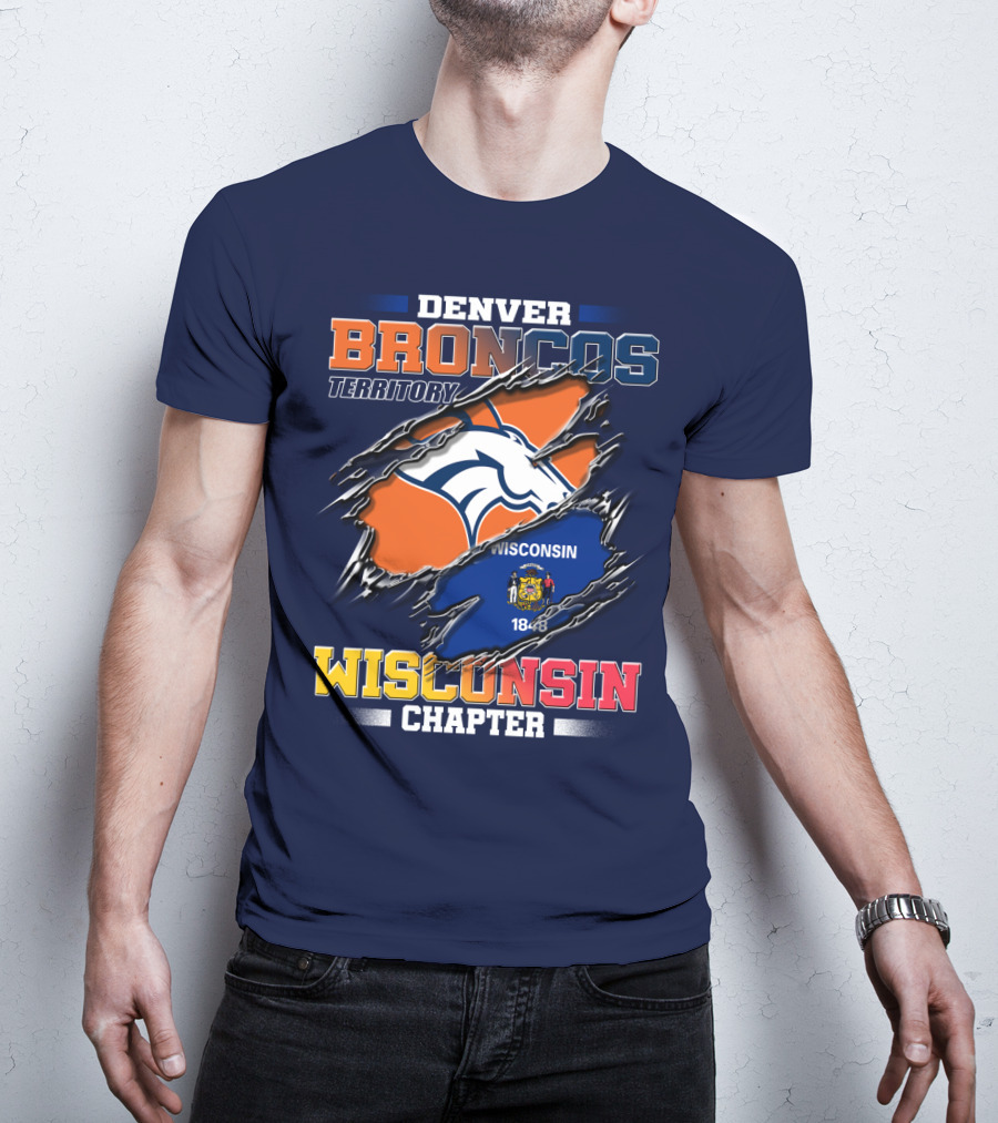 Denver Broncos Territory Wisconsin Chapter 1848 T-Shirt