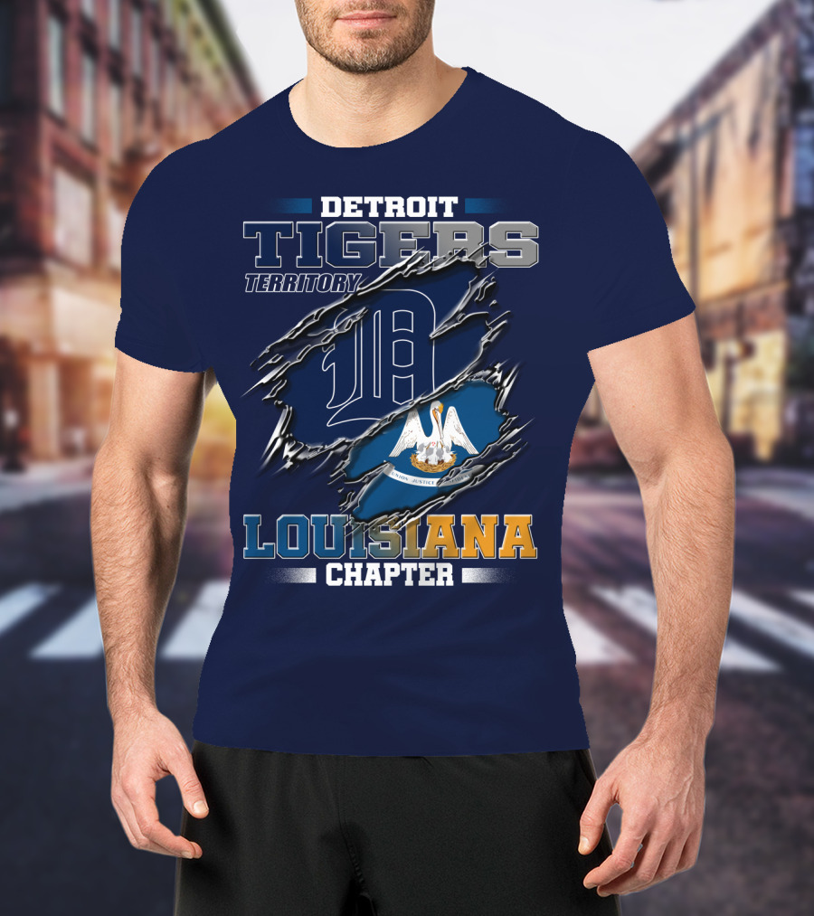 Detroit Tigers Territory Louisiana Chapter T-Shirt