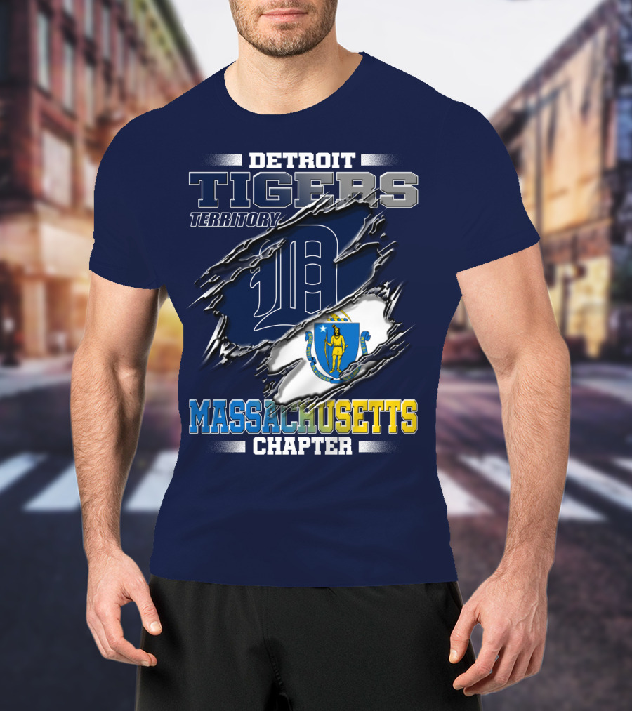 Detroit Tigers Territory Massachusetts Chapter T-Shirt