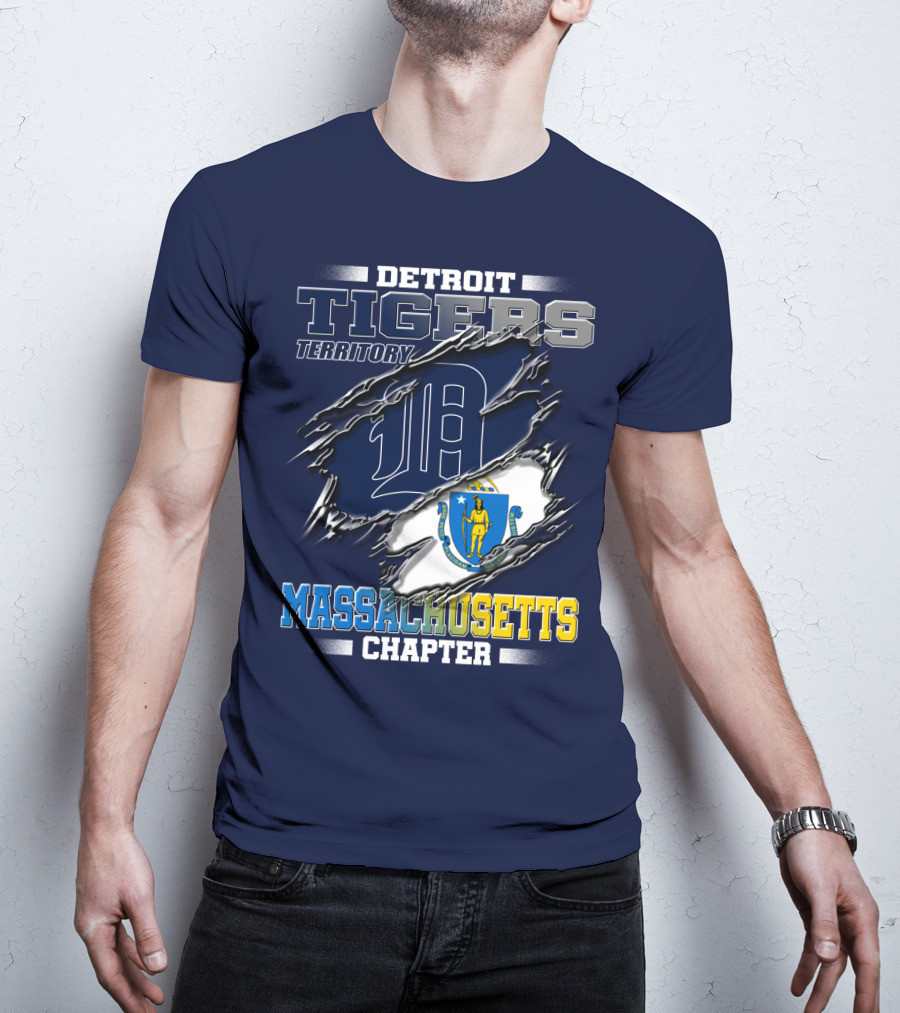 Detroit Tigers Territory Massachusetts Chapter T-Shirt