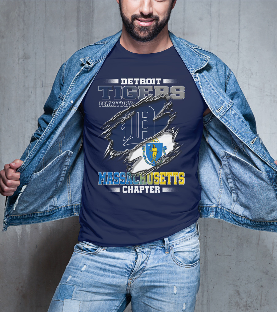 Detroit Tigers Territory Massachusetts Chapter T-Shirt