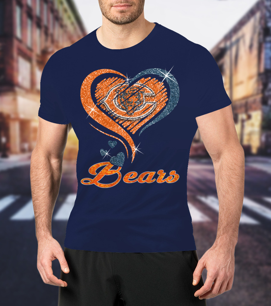 Bears Heart With Chicago Bears T-Shirt