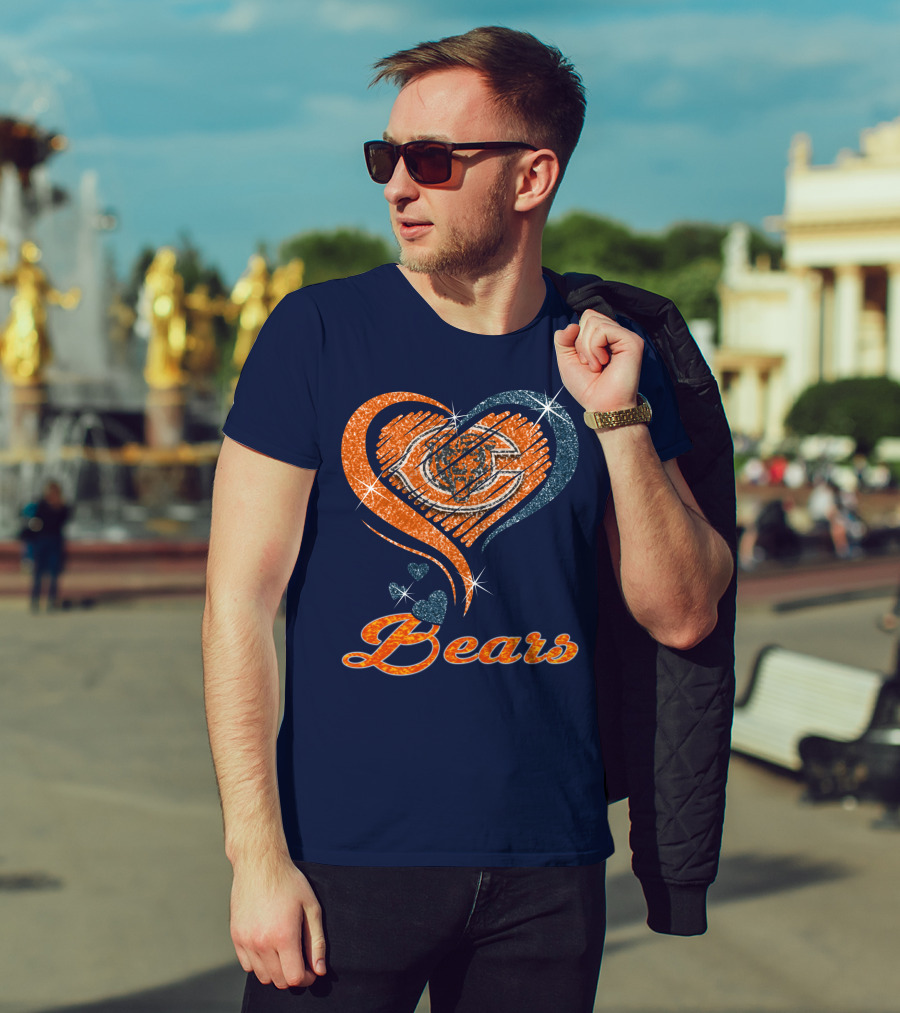 Bears Heart With Chicago Bears T-Shirt
