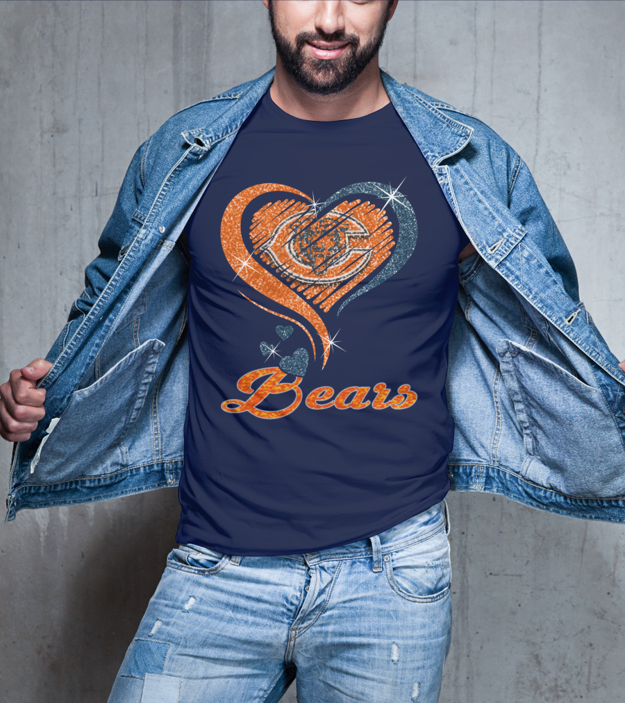 Bears Heart With Chicago Bears T-Shirt