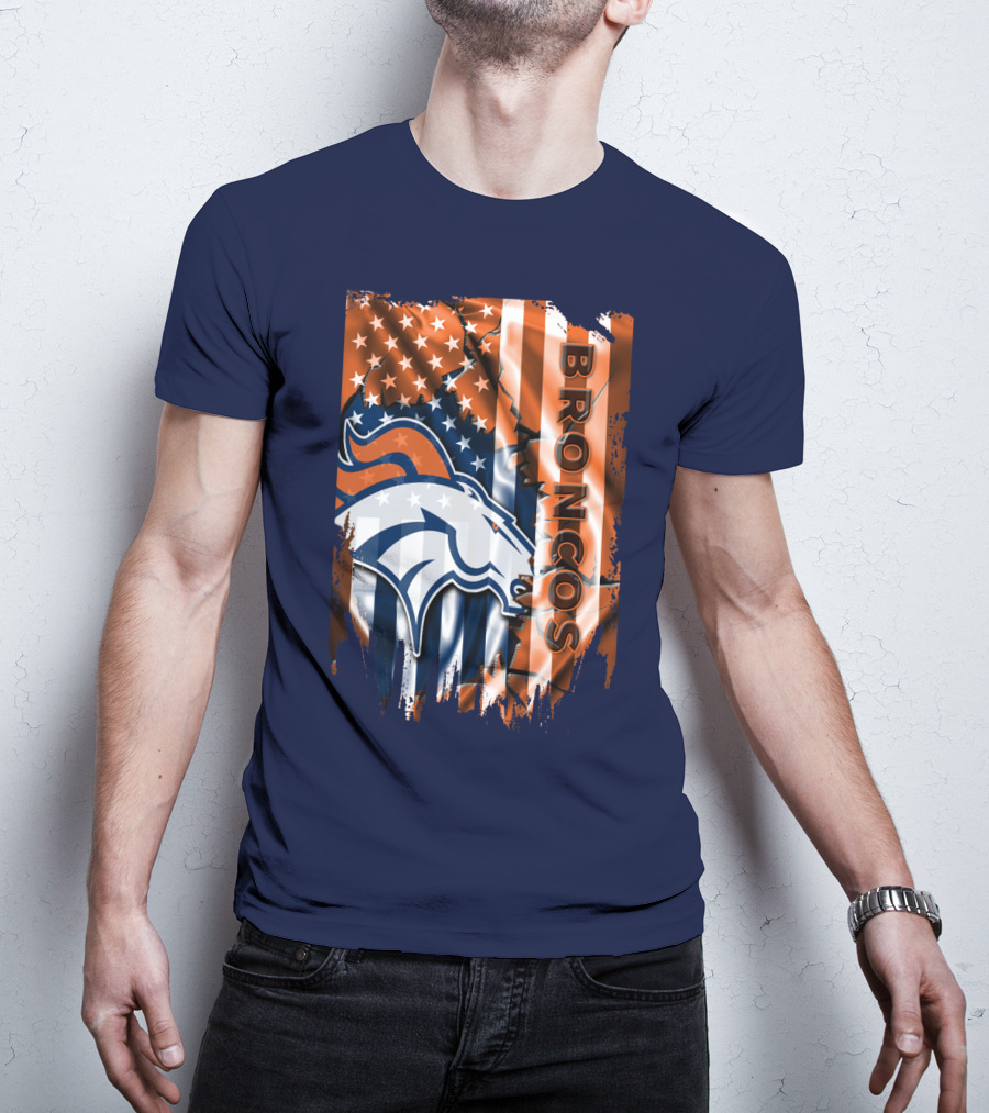 Denver Broncos American Flag Patriotic T-Shirt