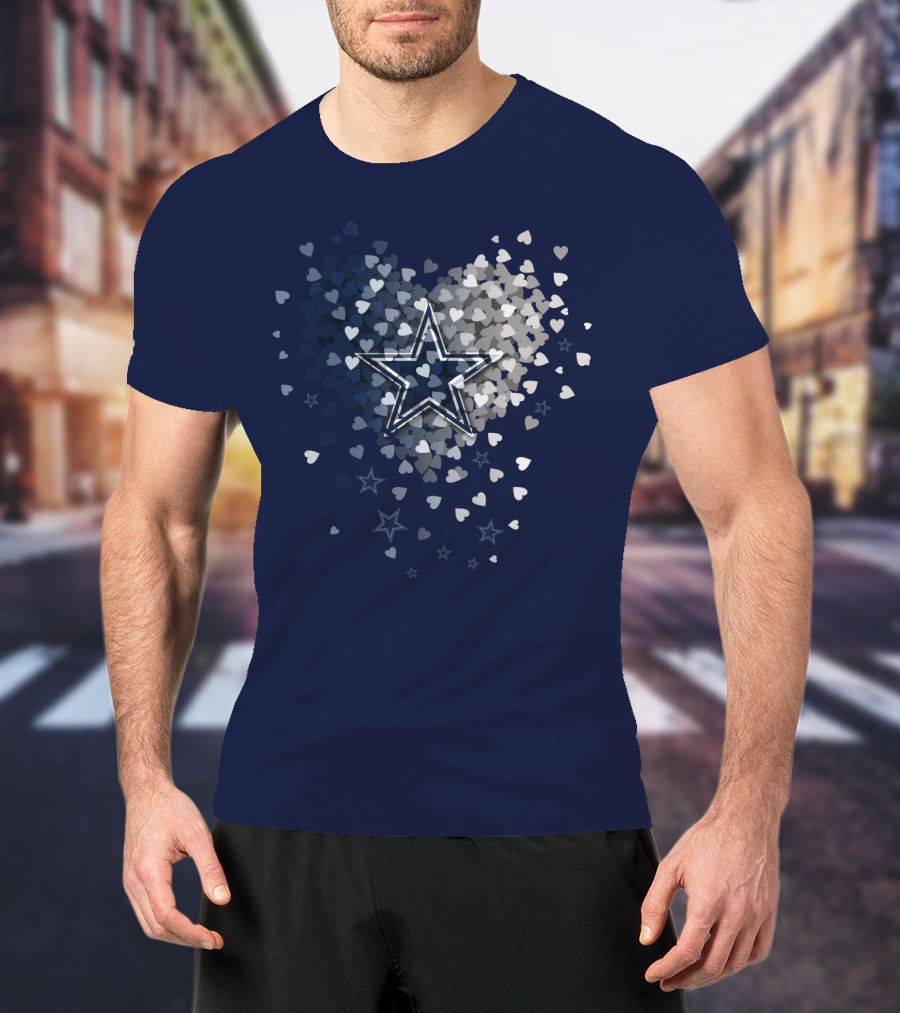 Dallas Cowboys Star Heart Cluster T-Shirt