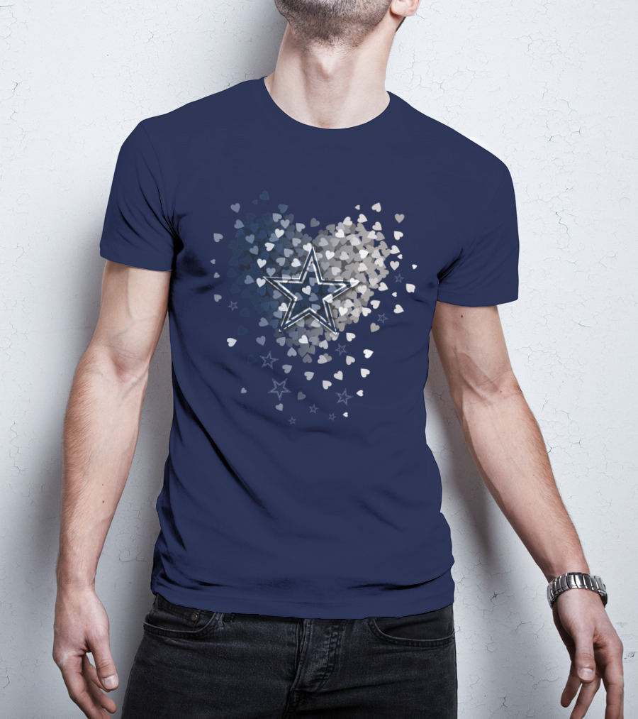 Dallas Cowboys Star Heart Cluster T-Shirt