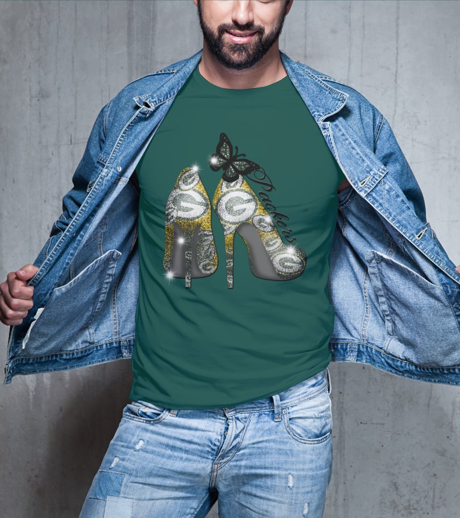 Packers High Heels With Butterfly T-Shirt