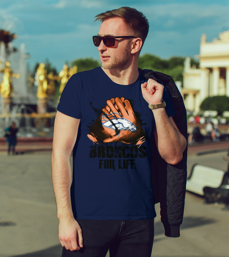 Broncos For Life Denver Broncos Glove T-Shirt
