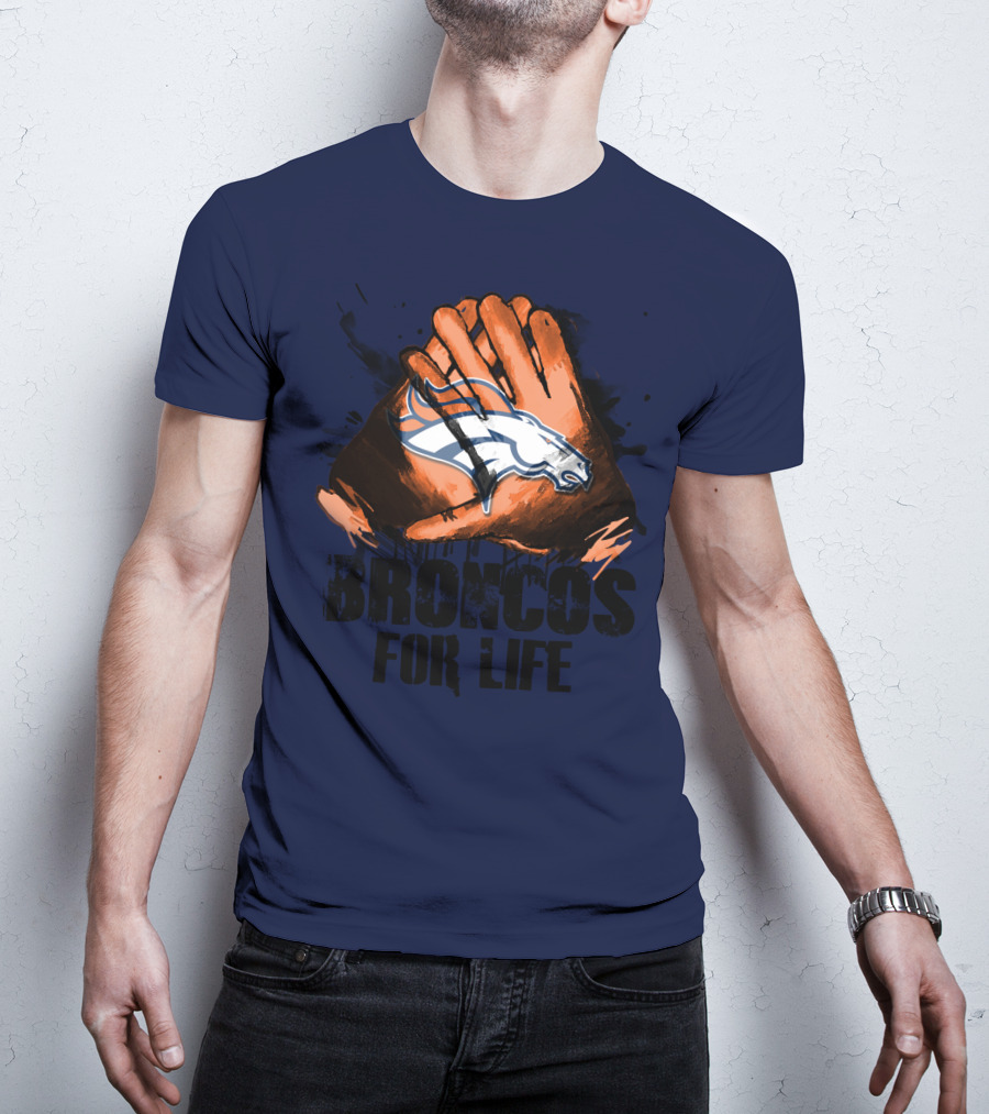 Broncos For Life Denver Broncos Glove T-Shirt