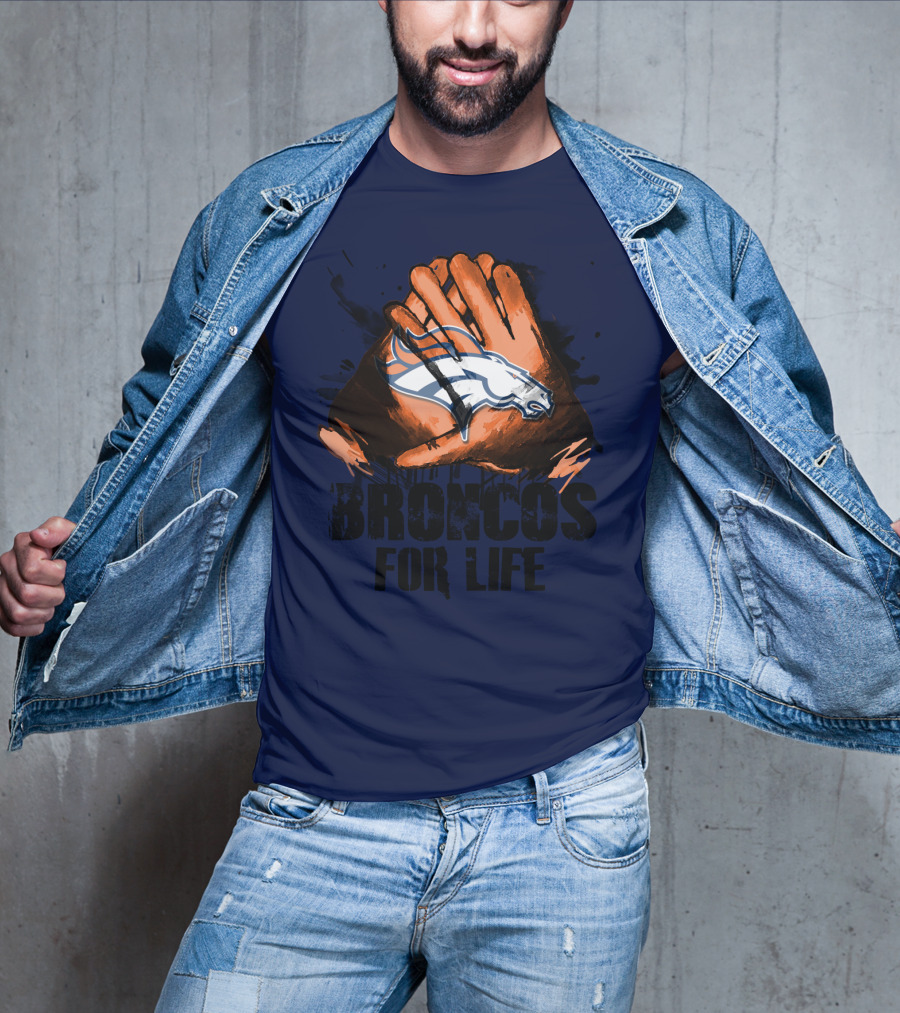 Broncos For Life Denver Broncos Glove T-Shirt