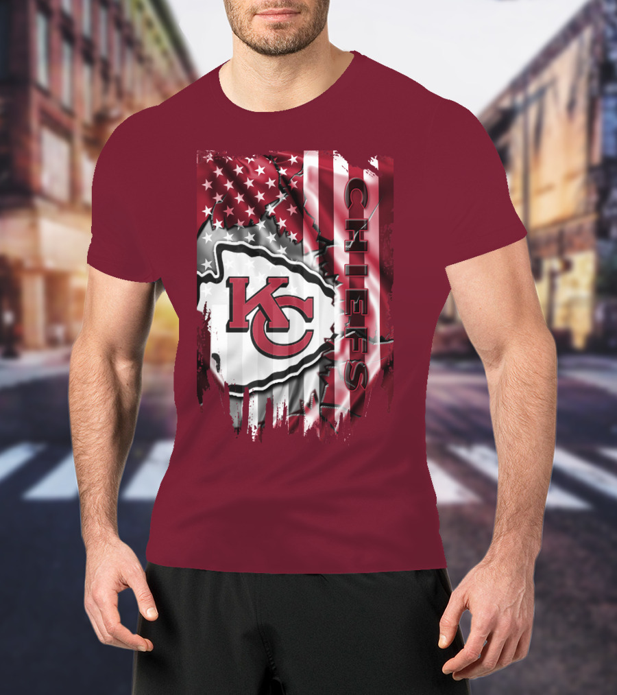 Kc Chiefs American Flag T-Shirt