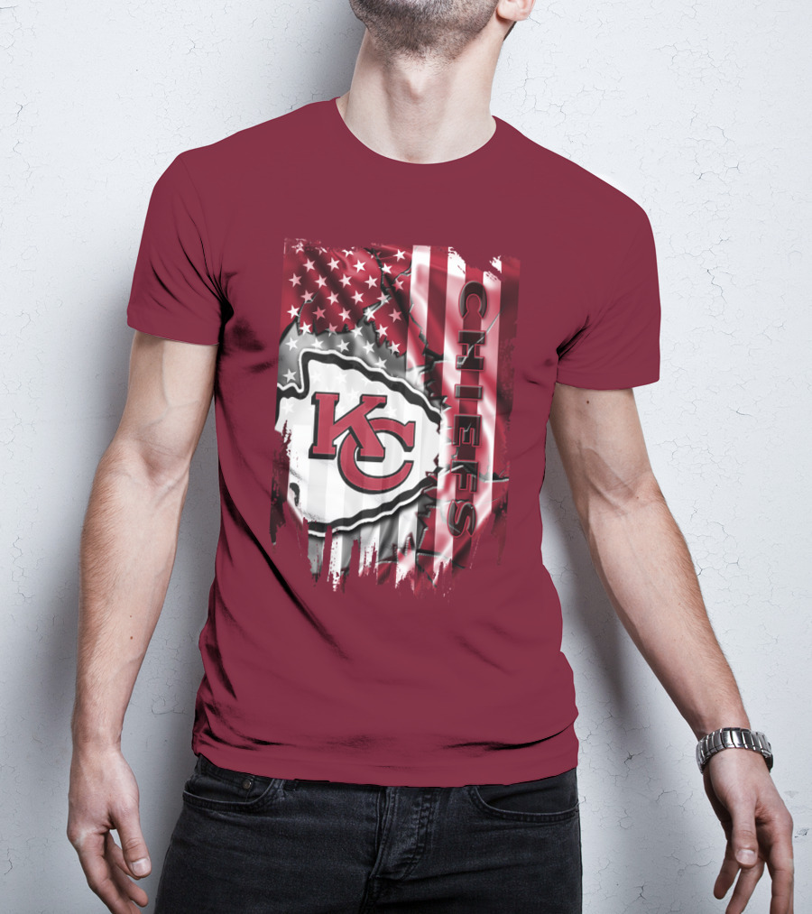 Kc Chiefs American Flag T-Shirt