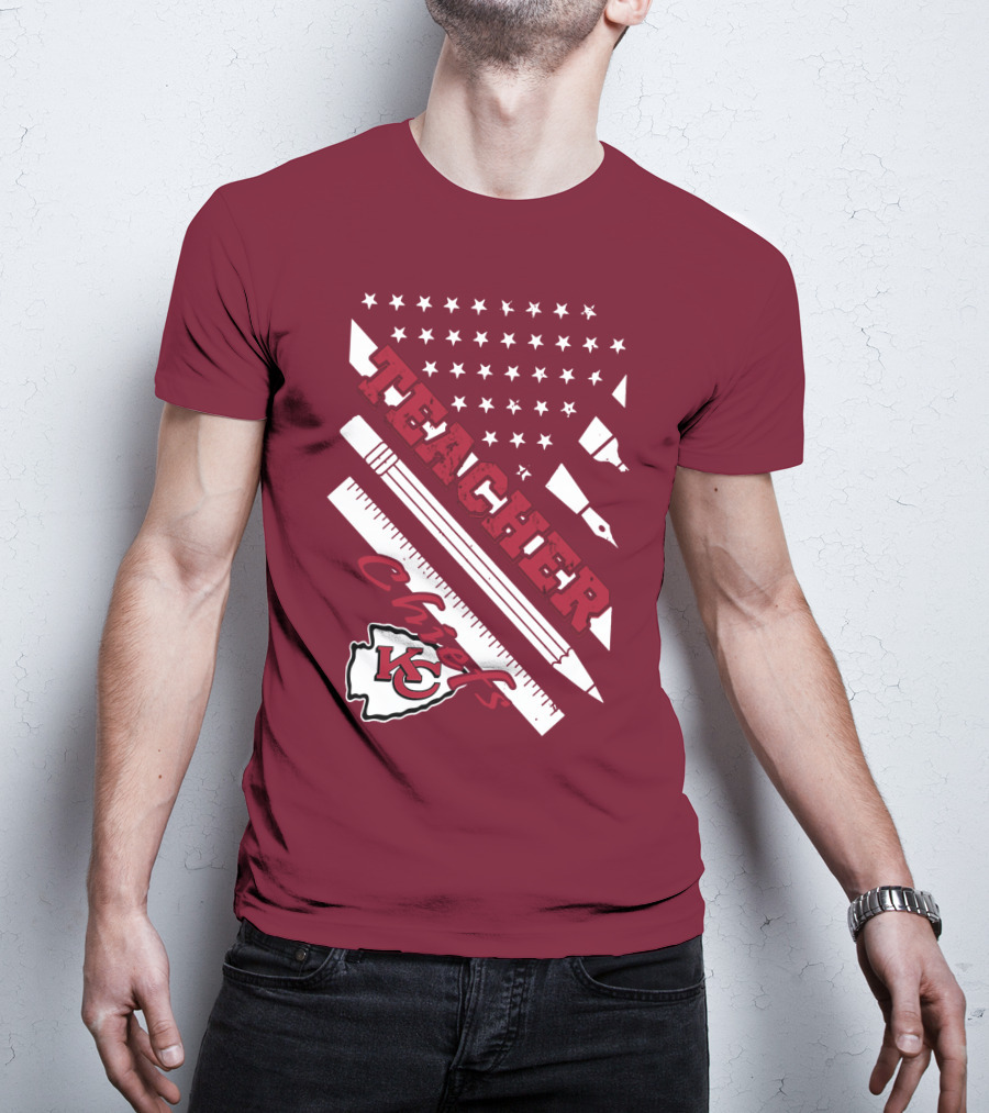 Kansas City Chiefs Teacher Stars And Stripes T-Shirt