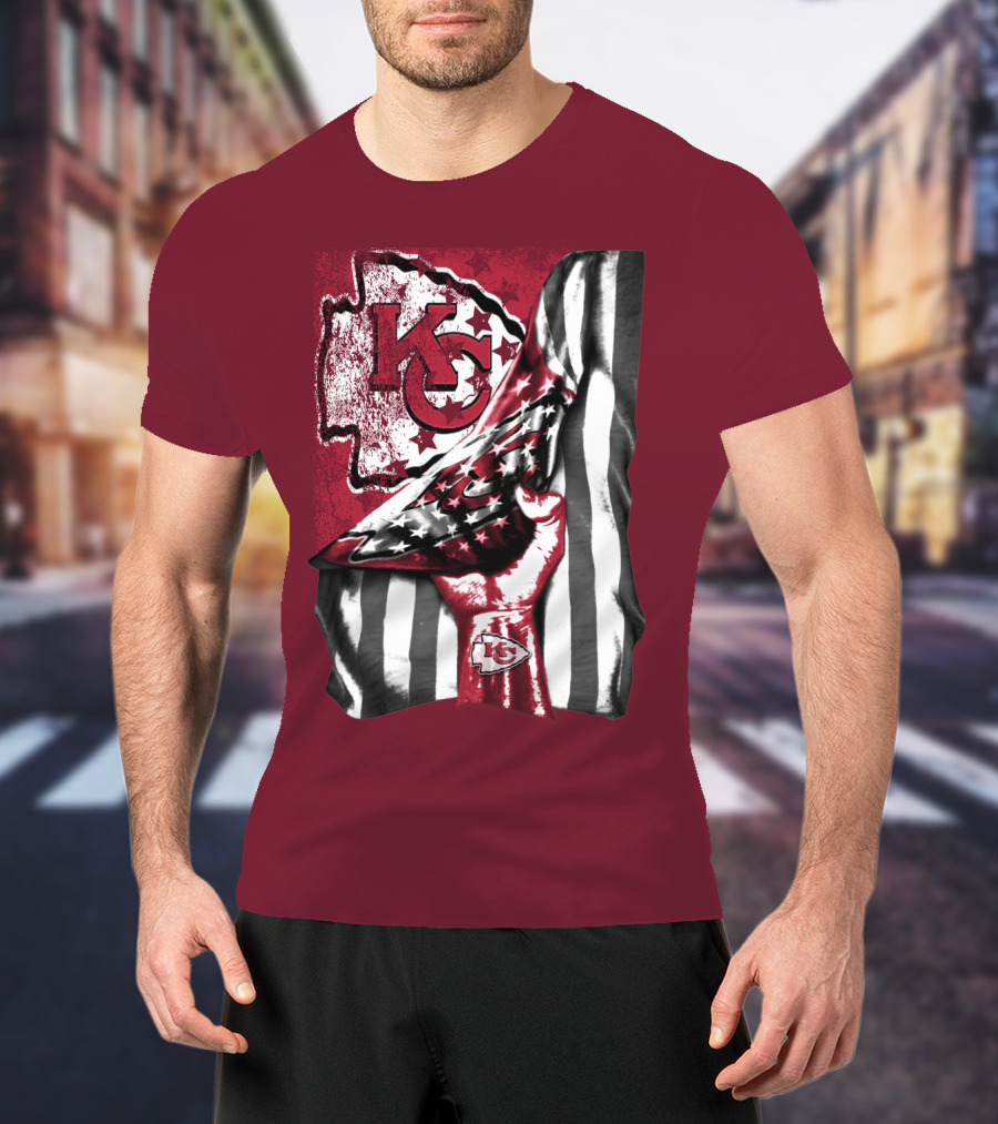 Kc Chiefs American Flag State Pride T-Shirt