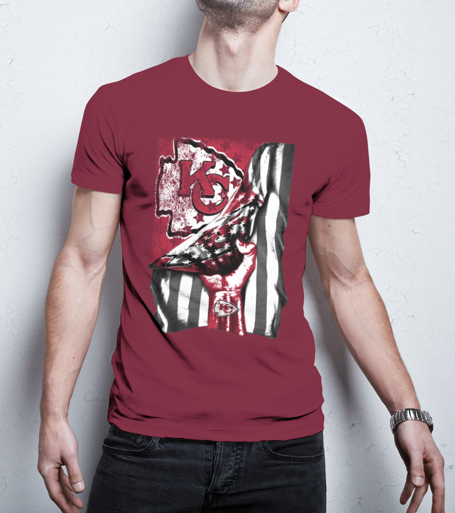 Kc Chiefs American Flag State Pride T-Shirt