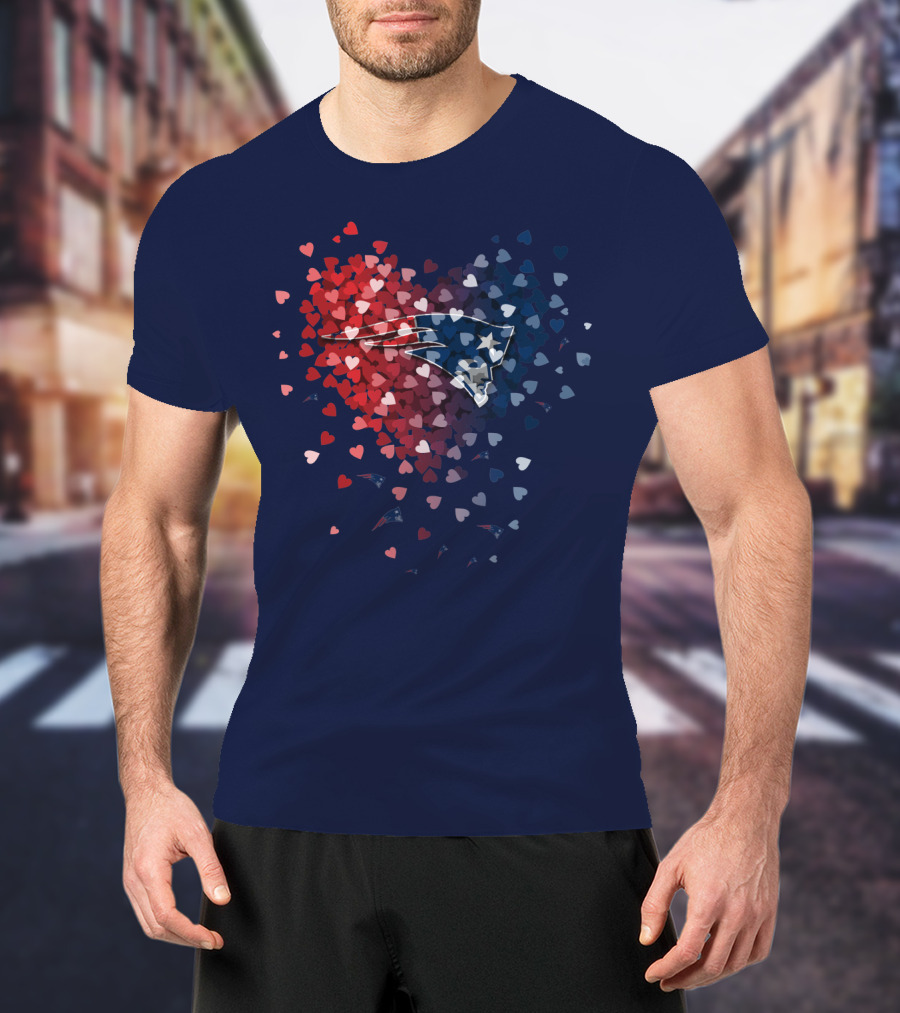 New England Patriots Heart Of Hearts T-Shirt