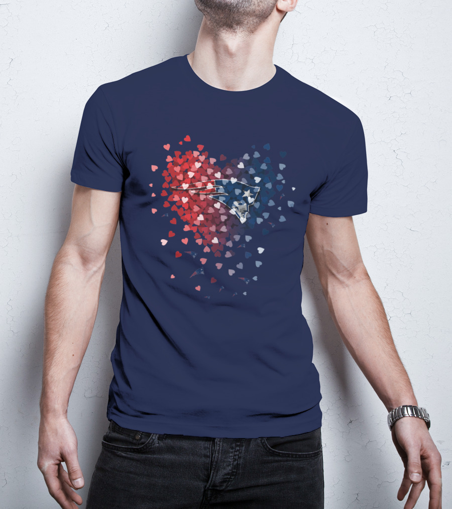 New England Patriots Heart Of Hearts T-Shirt