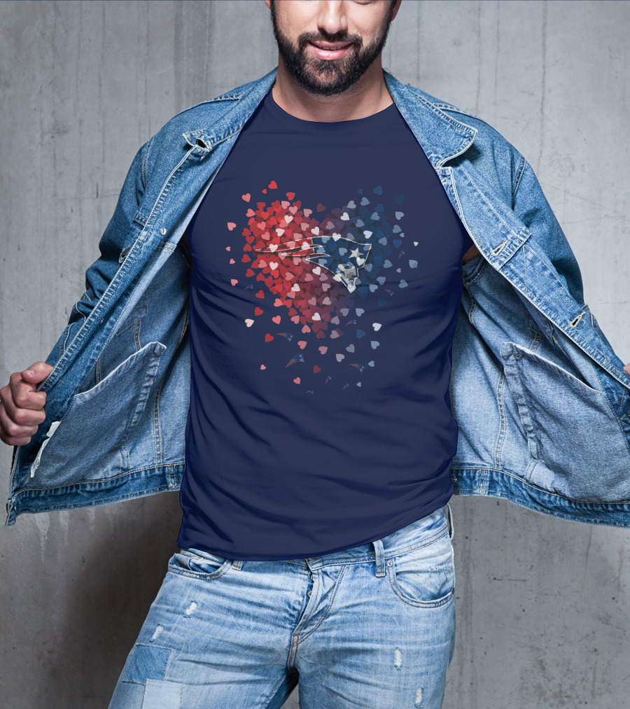 New England Patriots Heart Of Hearts T-Shirt