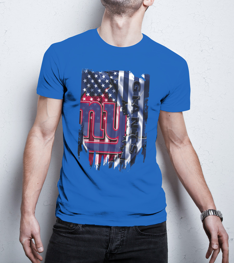 New York Giants American Flag Nfl Team T-Shirt